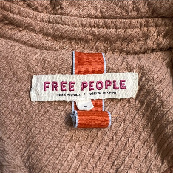 Free People Cotton Cord Double Breasted Jacket Size Medium Tan / Camel - Picture 3 of 7